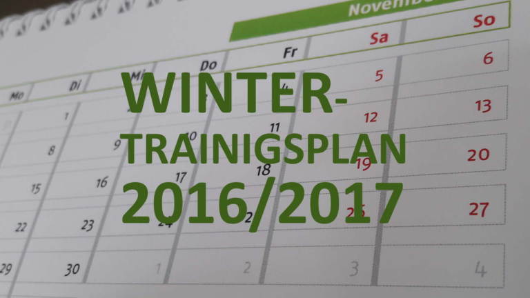 Trainingspläne Winter 2016/2017